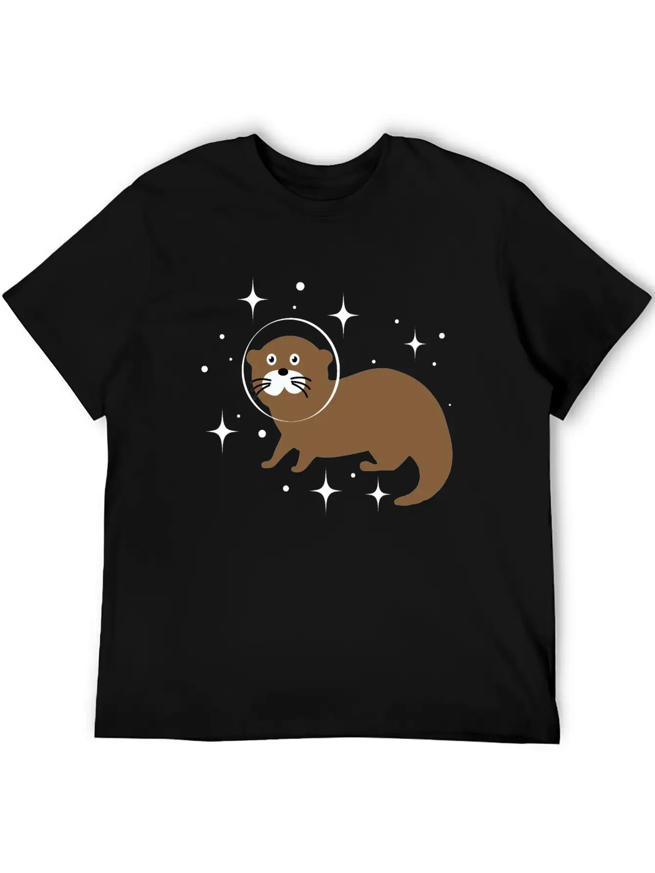 Space Animals Space Otter Kids Gift Idea Unisex Short Sleeve Soft Cotton T-Shirt – Casual Everyday Wear