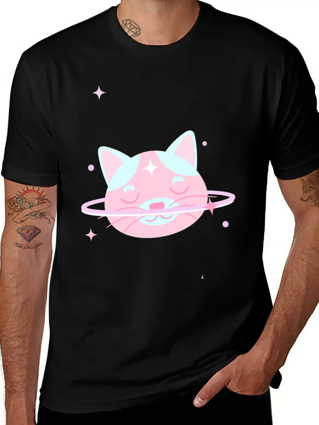 Space Cat Unisex Casual T-Shirt – Clean Design For Daily Comfort