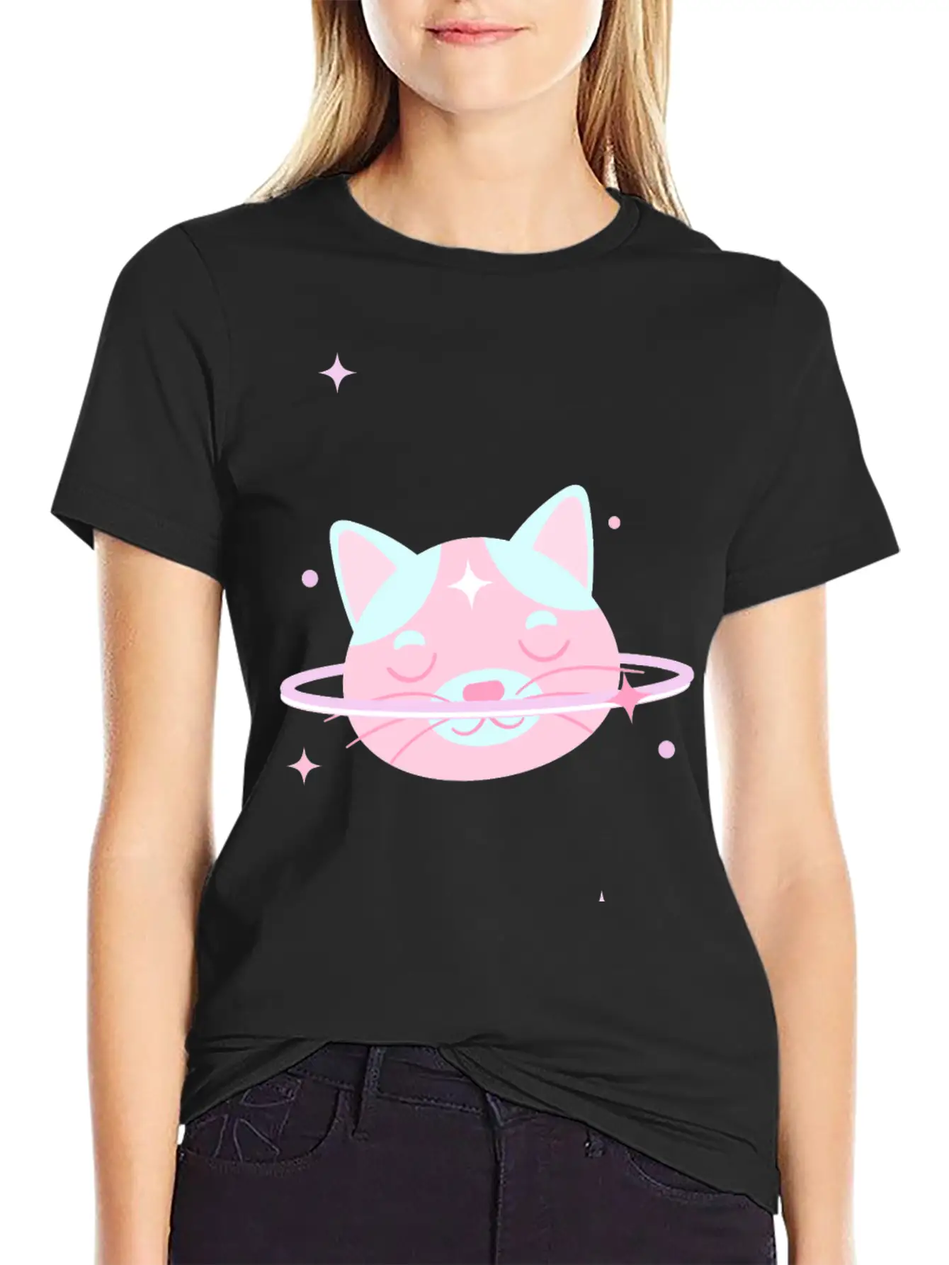 Space Cat Unisex Casual T-Shirt – Clean Design For Daily Comfort