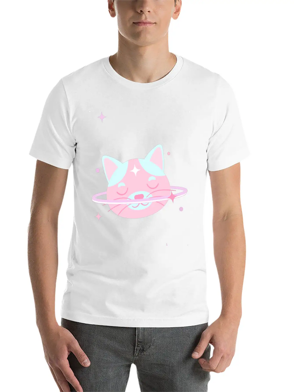 Space Cat Unisex Casual T-Shirt – Clean Design For Daily Comfort