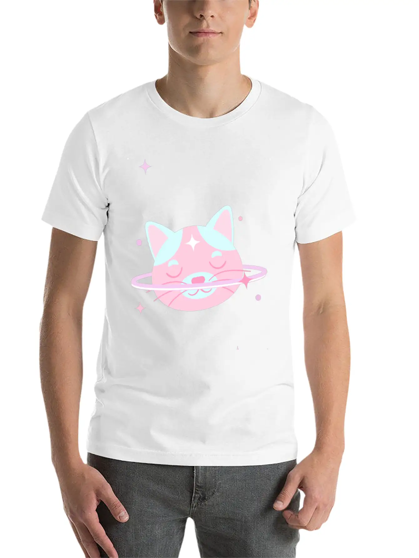 Space Cat Unisex Casual T-Shirt – Clean Design For Daily Comfort