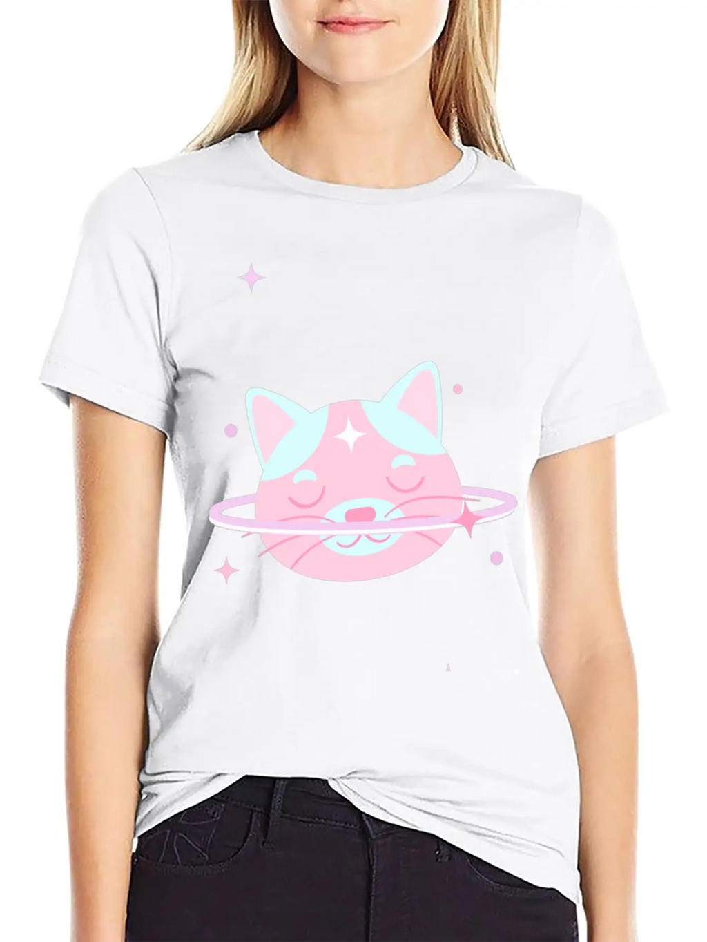 Space Cat Unisex Casual T-Shirt – Clean Design For Daily Comfort