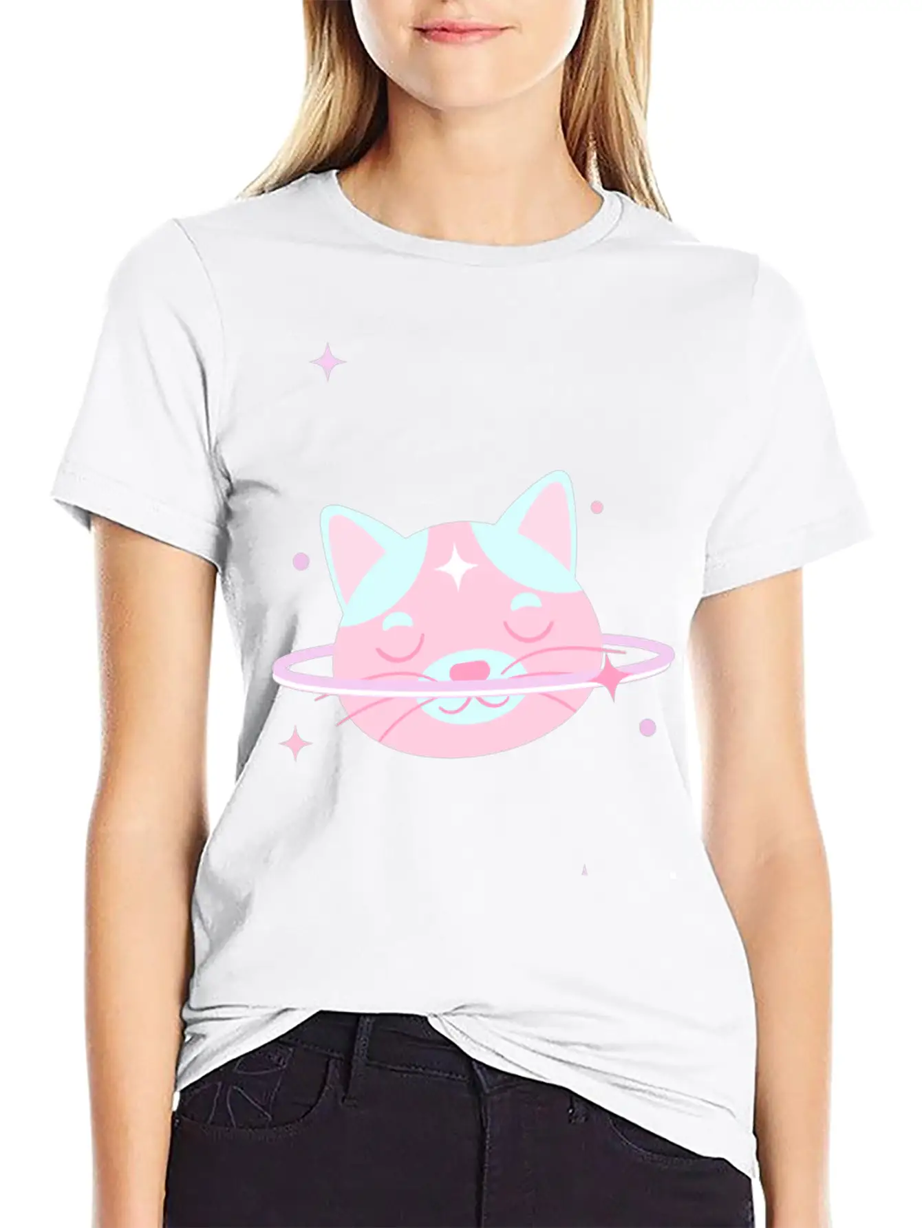 Space Cat Unisex Casual T-Shirt – Clean Design For Daily Comfort