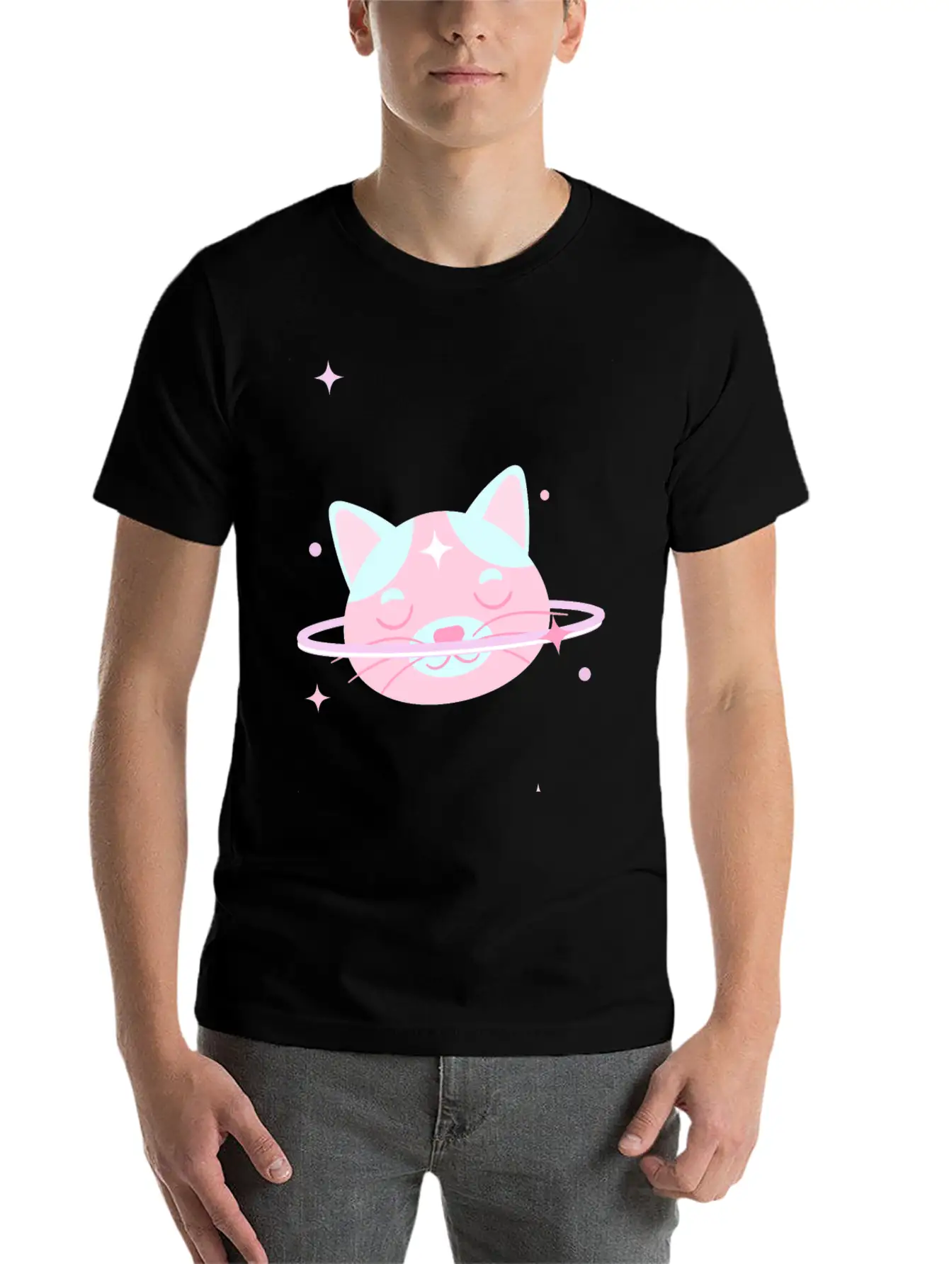 Space Cat Unisex Casual T-Shirt – Clean Design For Daily Comfort