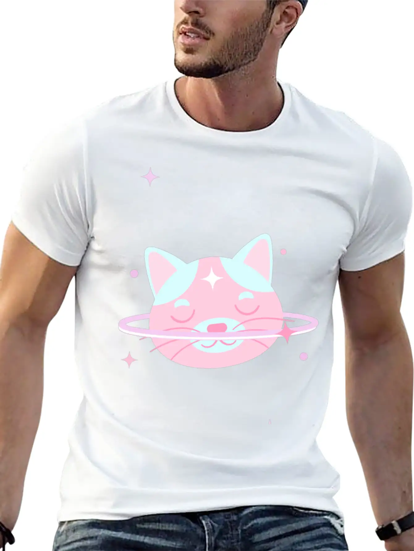 Space Cat Unisex Casual T-Shirt – Clean Design For Daily Comfort