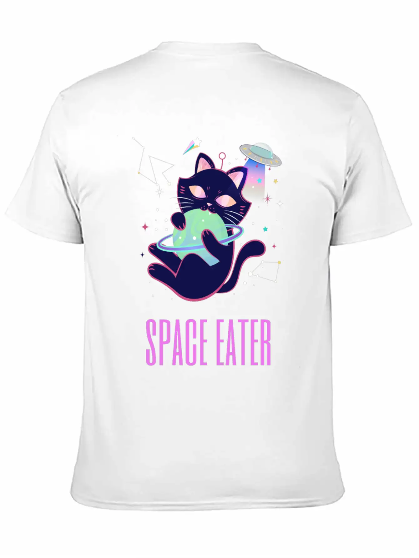 Space Eater Classic Fit Graphic Tee For Daily Comfort – Unisex Cotton Shirt