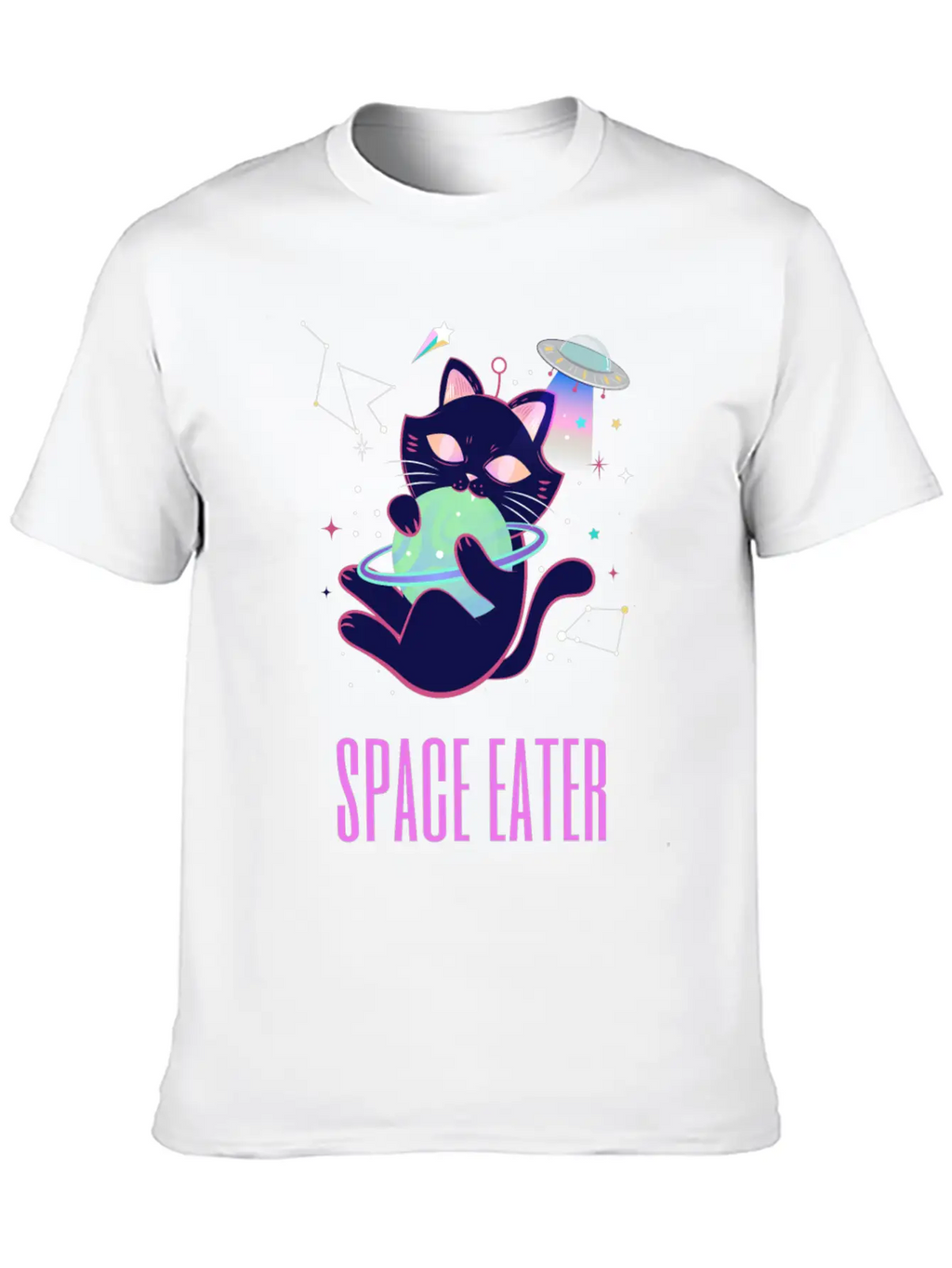 Space Eater Classic Fit Graphic Tee For Daily Comfort – Unisex Cotton Shirt