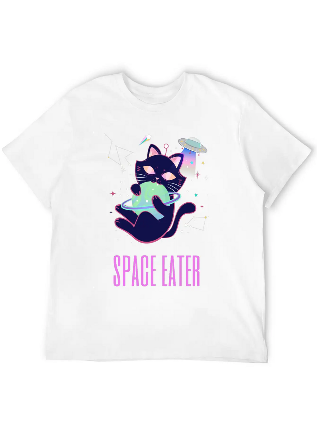 Space Eater Classic Fit Graphic Tee For Daily Comfort – Unisex Cotton Shirt