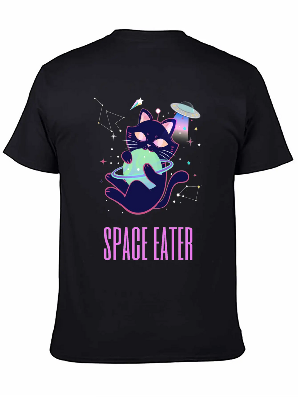 Space Eater Classic Fit Graphic Tee For Daily Comfort – Unisex Cotton Shirt