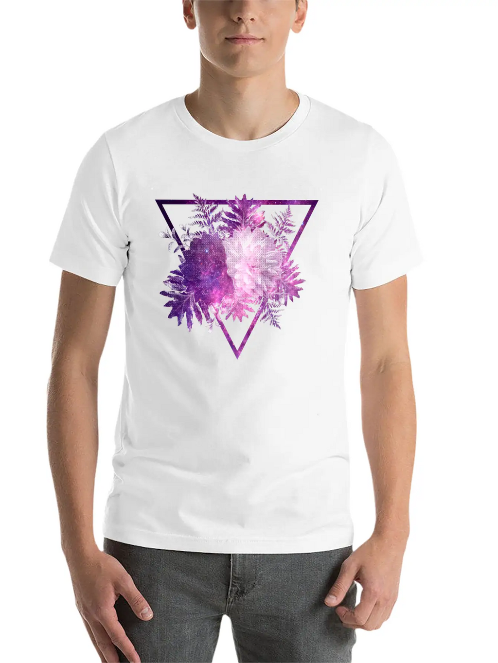 Space Flowers Stylish Everyday T-Shirt – Unisex Basic Cotton Tee
