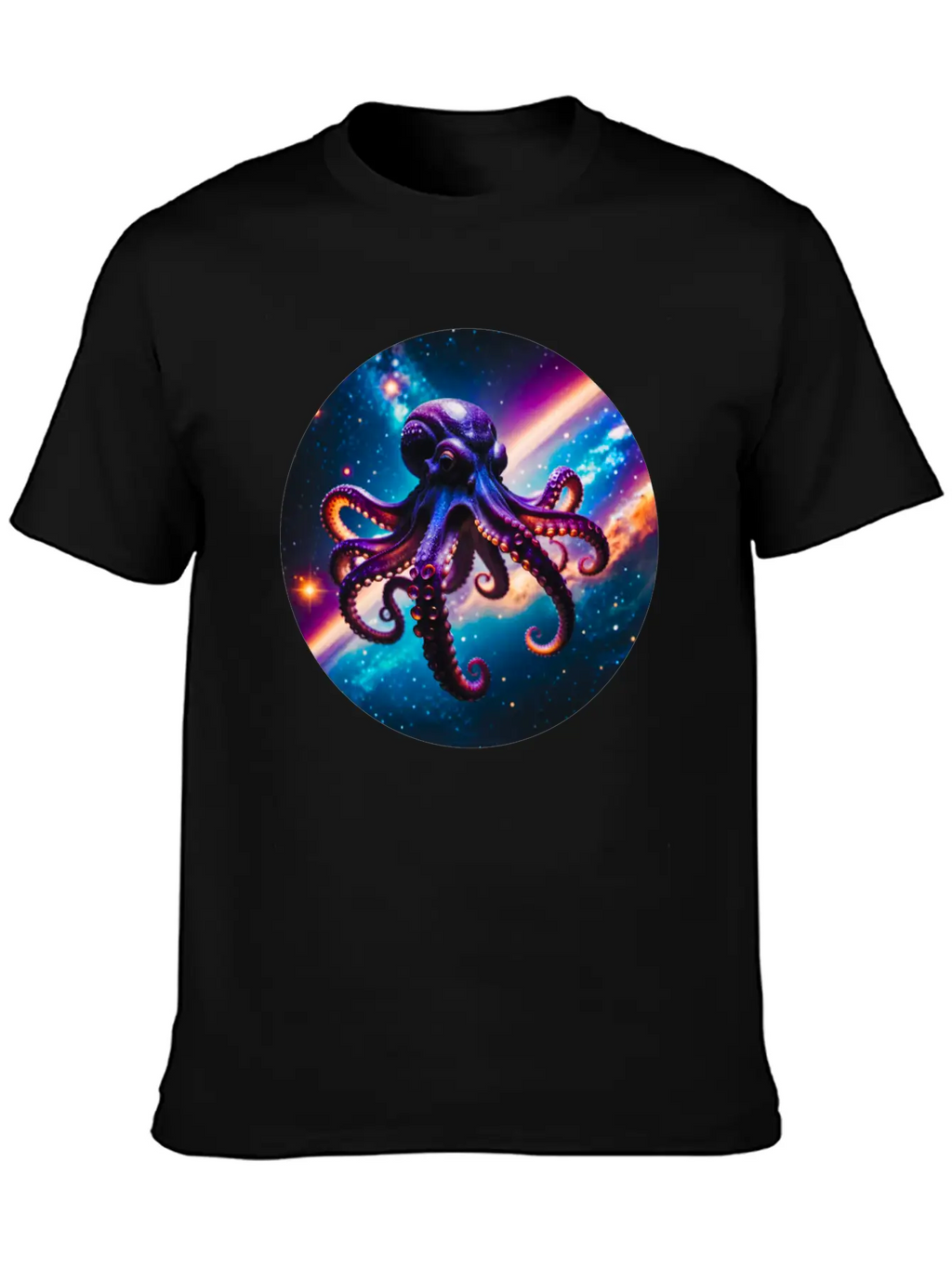 Space Octopus Essential Cotton Tee For Daily Outfits – Unisex Style
