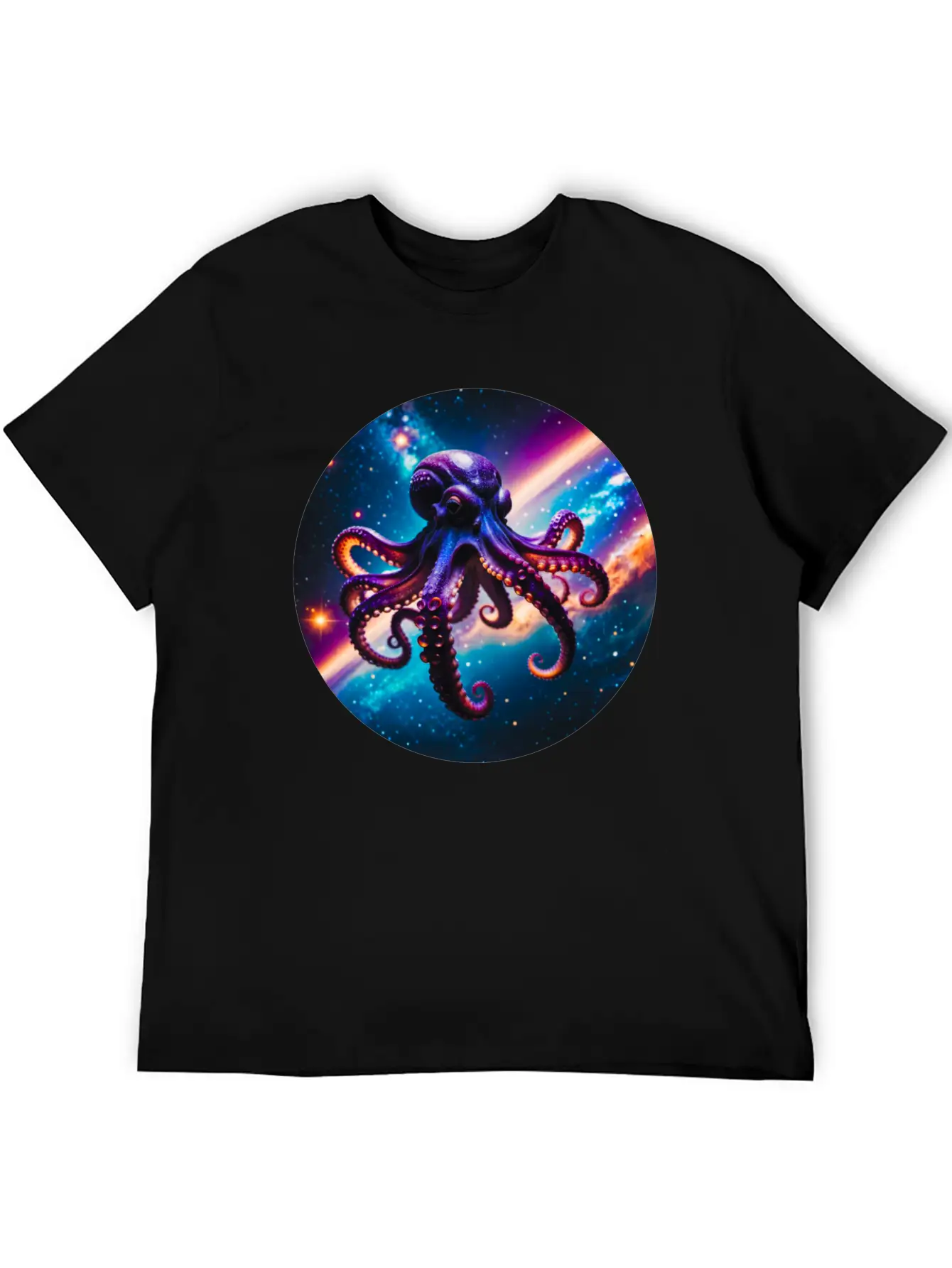 Space Octopus Essential Cotton Tee For Daily Outfits – Unisex Style