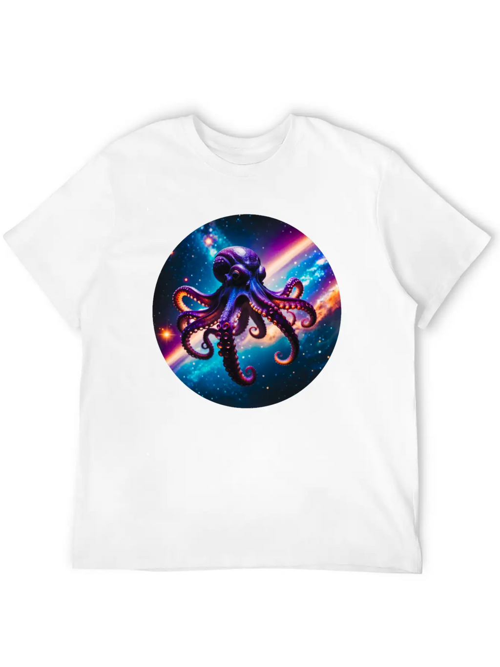 Space Octopus Essential Cotton Tee For Daily Outfits – Unisex Style
