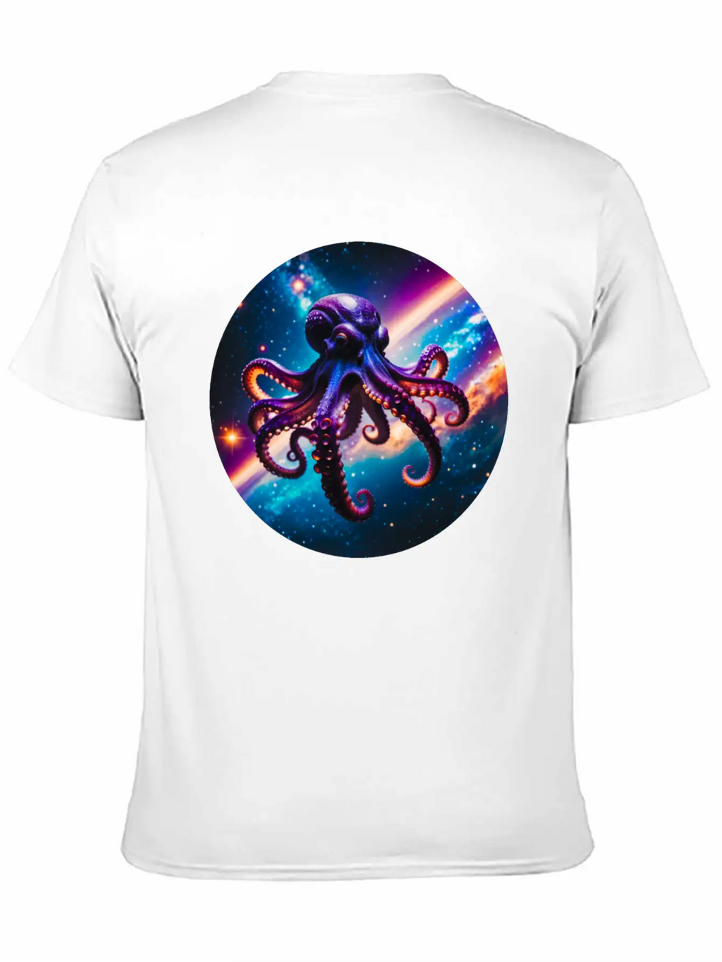 Space Octopus Essential Cotton Tee For Daily Outfits – Unisex Style