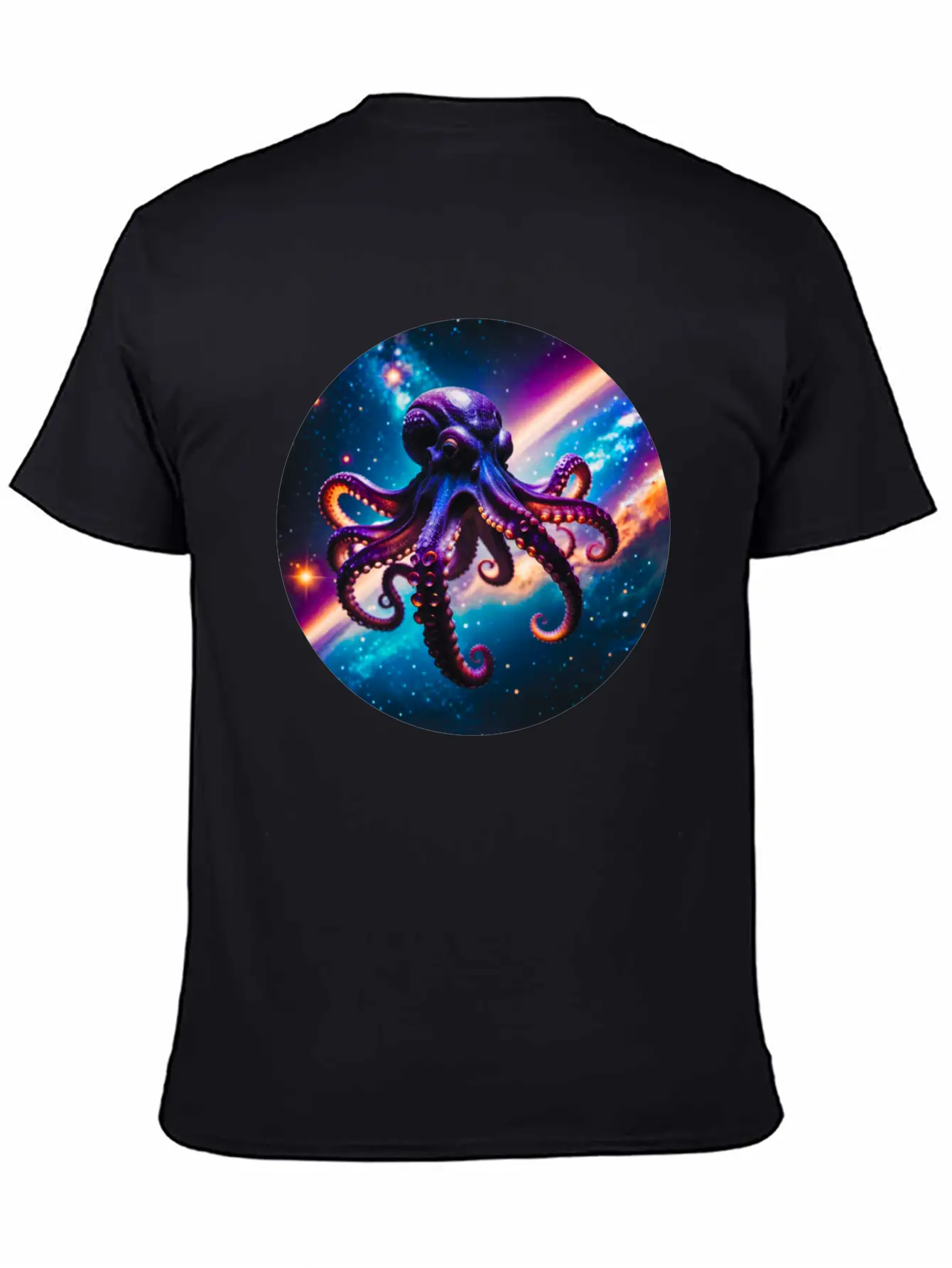 Space Octopus Essential Cotton Tee For Daily Outfits – Unisex Style