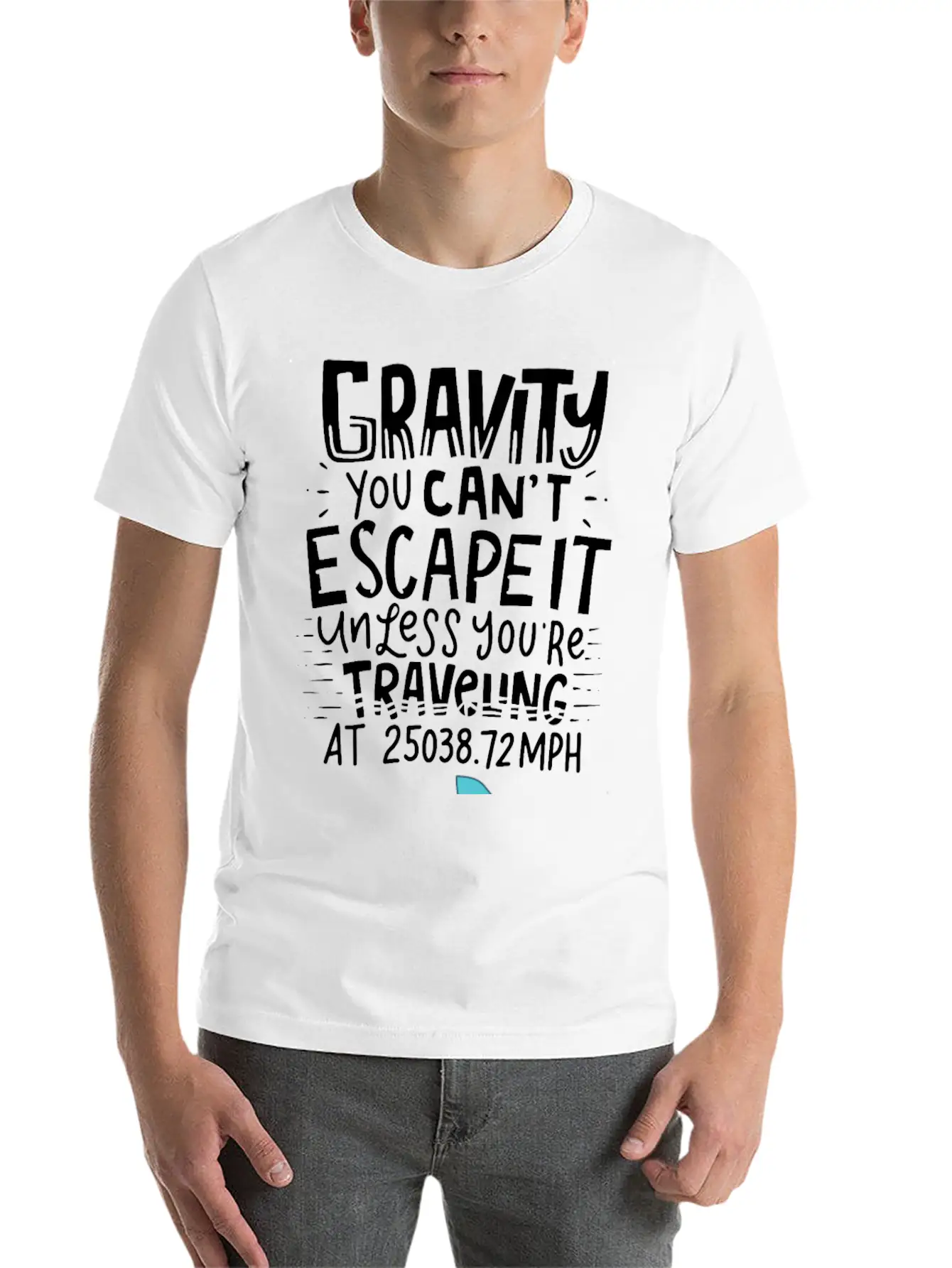 SPACE / ROCKET: Gravity You Can't Escape Essential Cotton Tee For Daily Outfits – Unisex Style