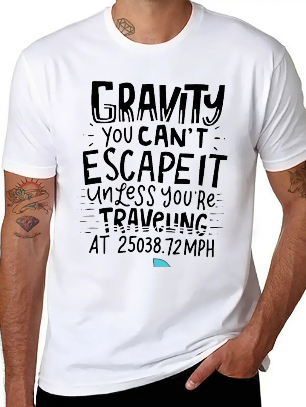 SPACE / ROCKET: Gravity You Can't Escape Essential Cotton Tee For Daily Outfits – Unisex Style