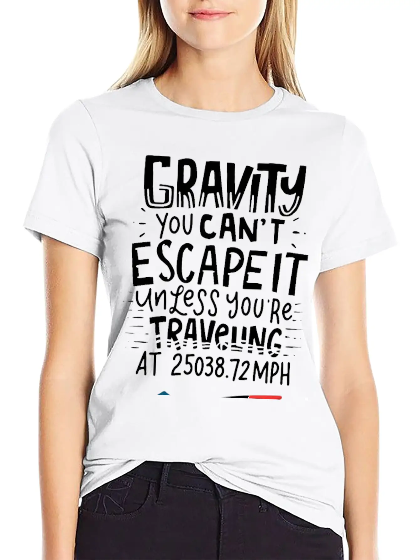 SPACE / ROCKET: Gravity You Can't Escape Unisex Short Sleeve Soft Cotton T-Shirt – Casual Everyday Wear