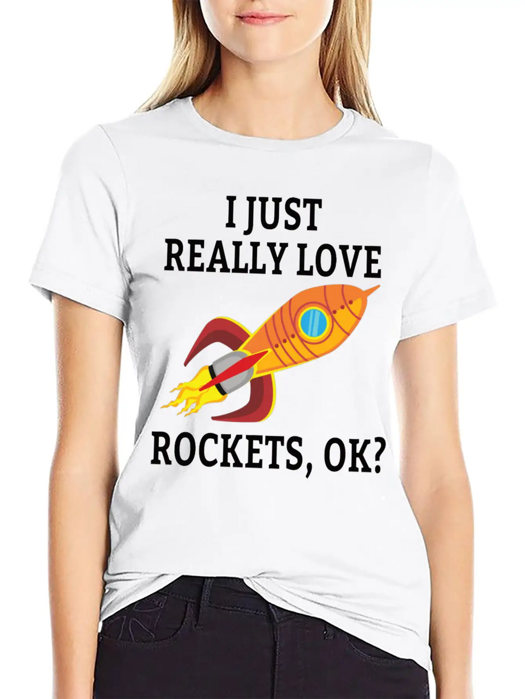 SPACE / ROCKET: I Just Love Rockets Essential Cotton Tee For Daily Outfits – Unisex Style