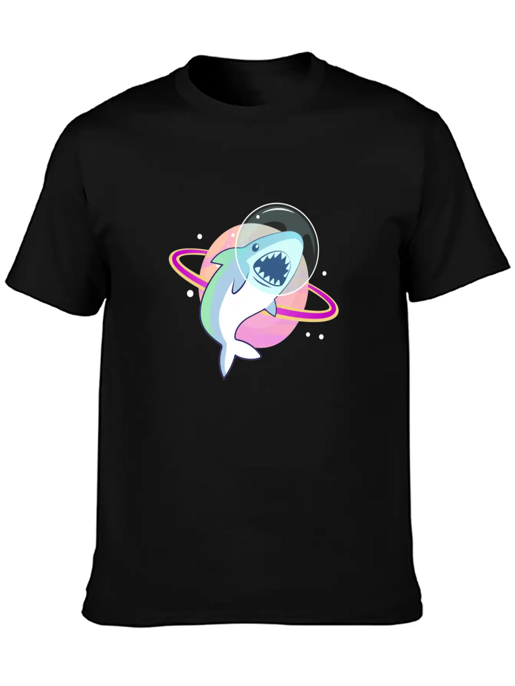 Space Shark Unisex Casual T-Shirt – Clean Design For Daily Comfort