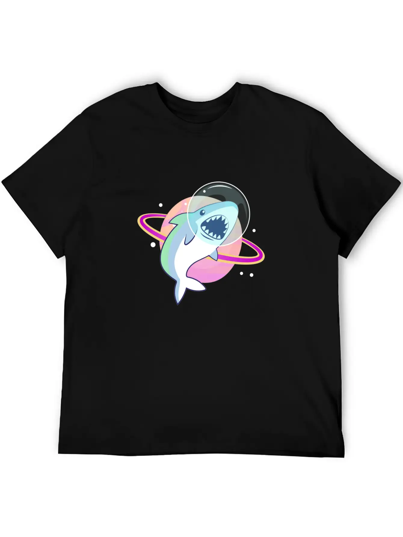 Space Shark Unisex Casual T-Shirt – Clean Design For Daily Comfort