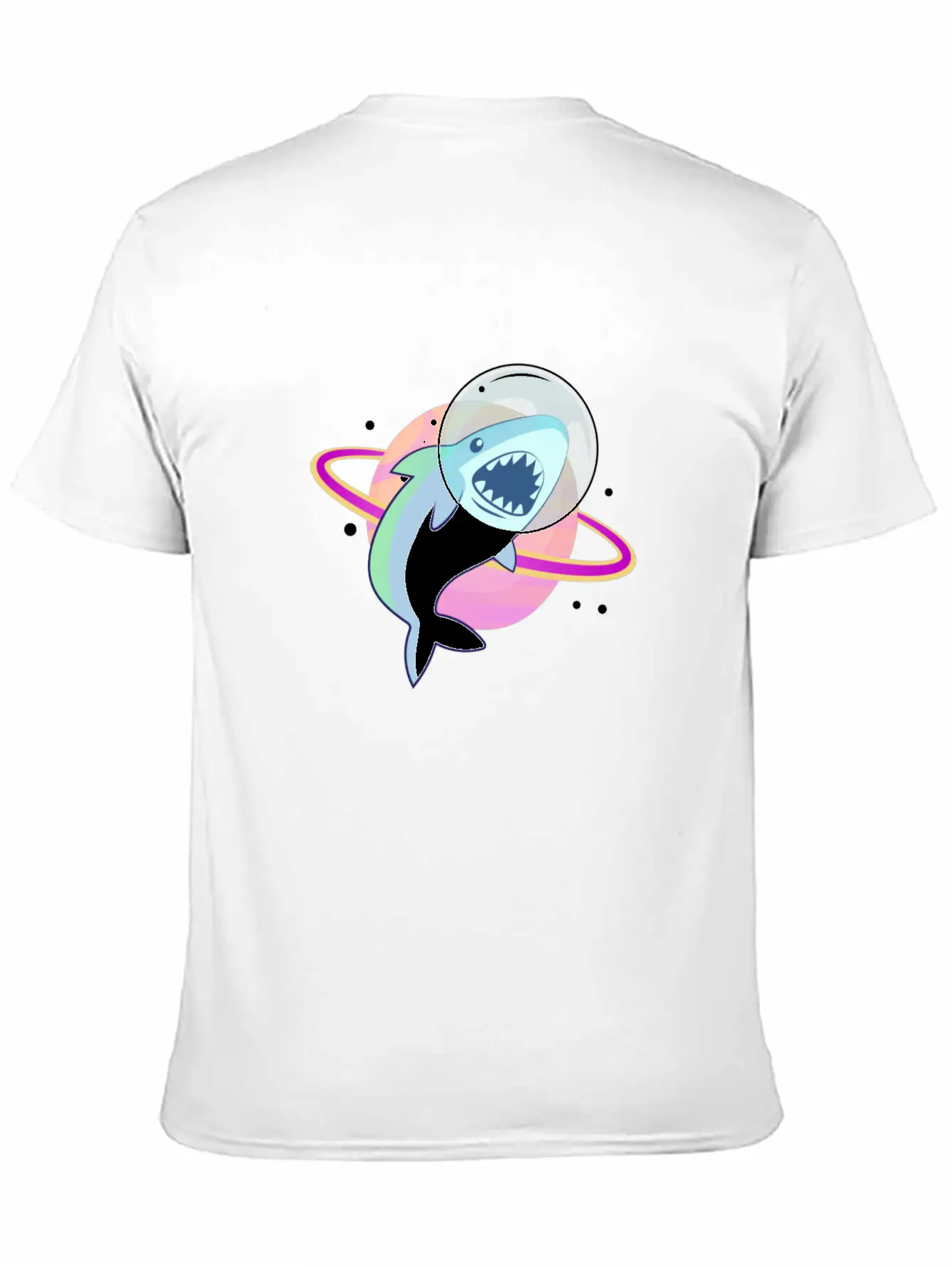 Space Shark Unisex Casual T-Shirt – Clean Design For Daily Comfort
