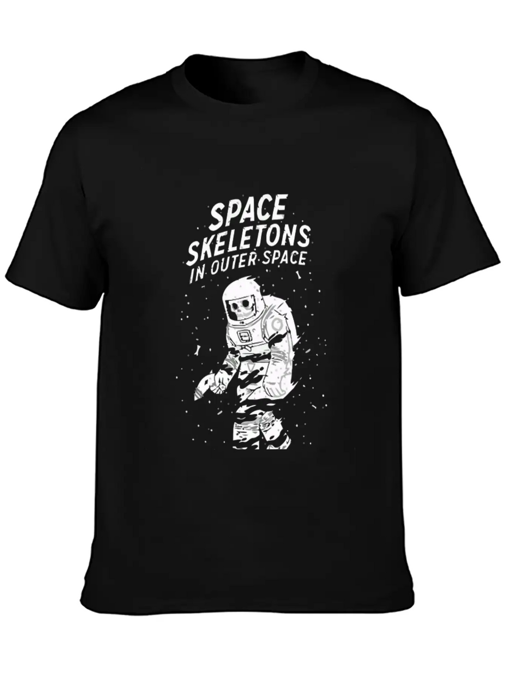 Space Skeletons In Outer Space Unisex Casual T-Shirt – Clean Design For Daily Comfort
