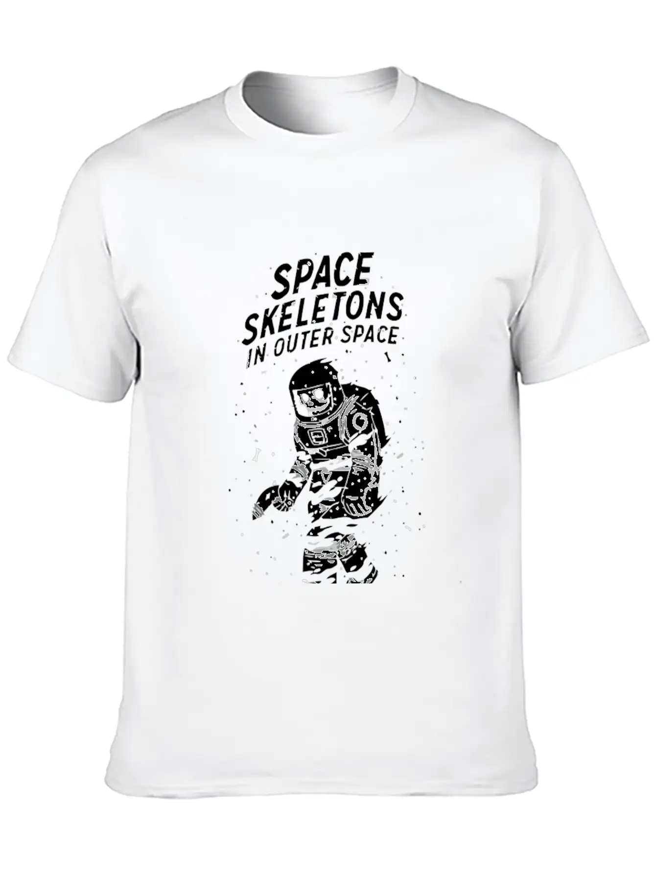 Space Skeletons In Outer Space Unisex Casual T-Shirt – Clean Design For Daily Comfort