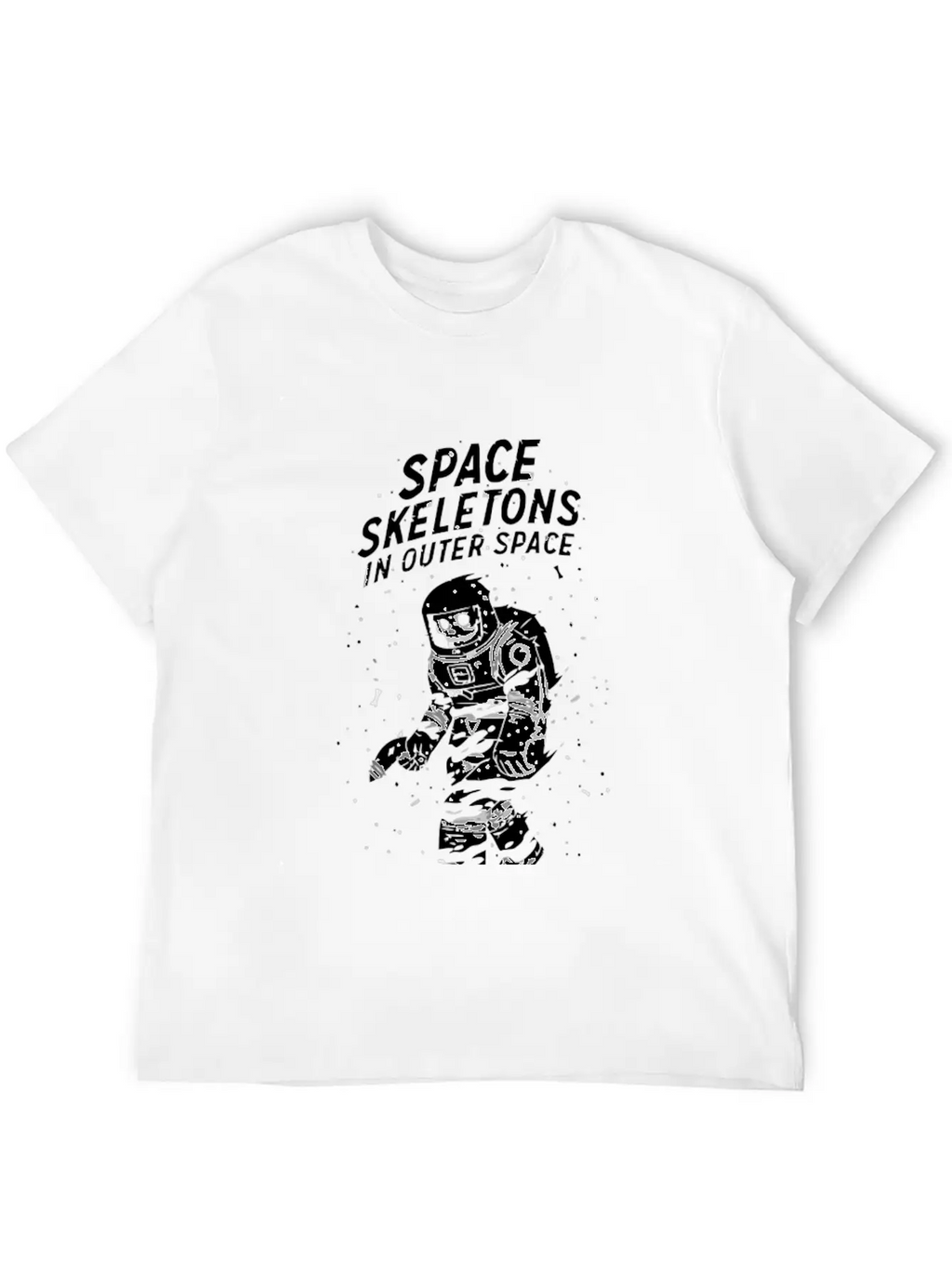 Space Skeletons In Outer Space Unisex Casual T-Shirt – Clean Design For Daily Comfort