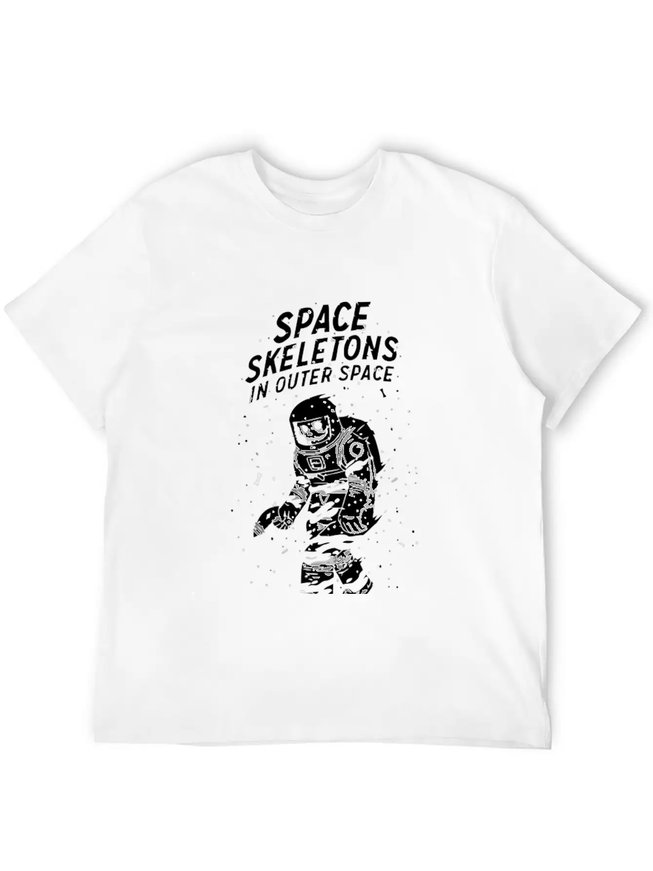 Space Skeletons In Outer Space Unisex Casual T-Shirt – Clean Design For Daily Comfort