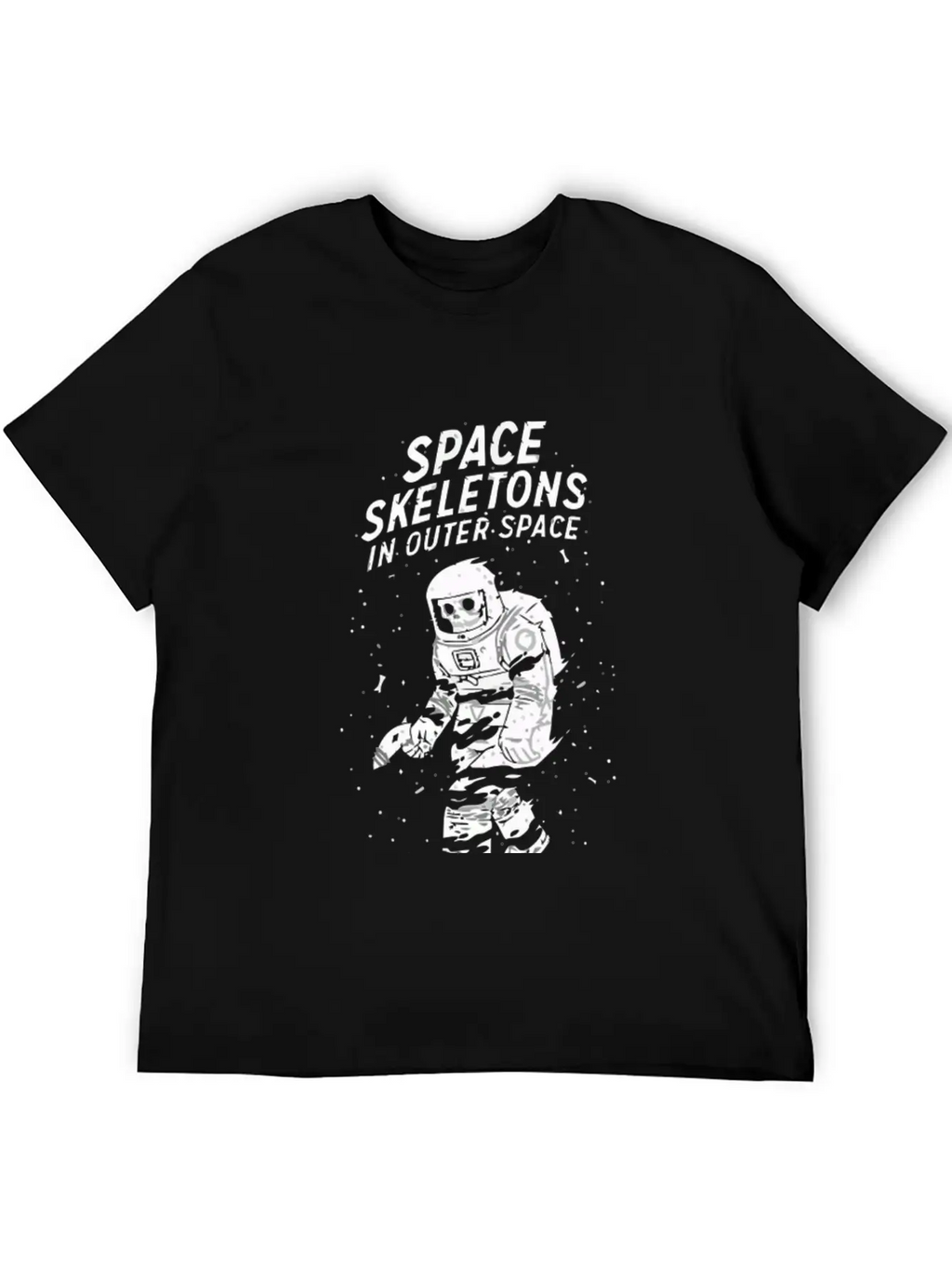 Space Skeletons In Outer Space Unisex Casual T-Shirt – Clean Design For Daily Comfort