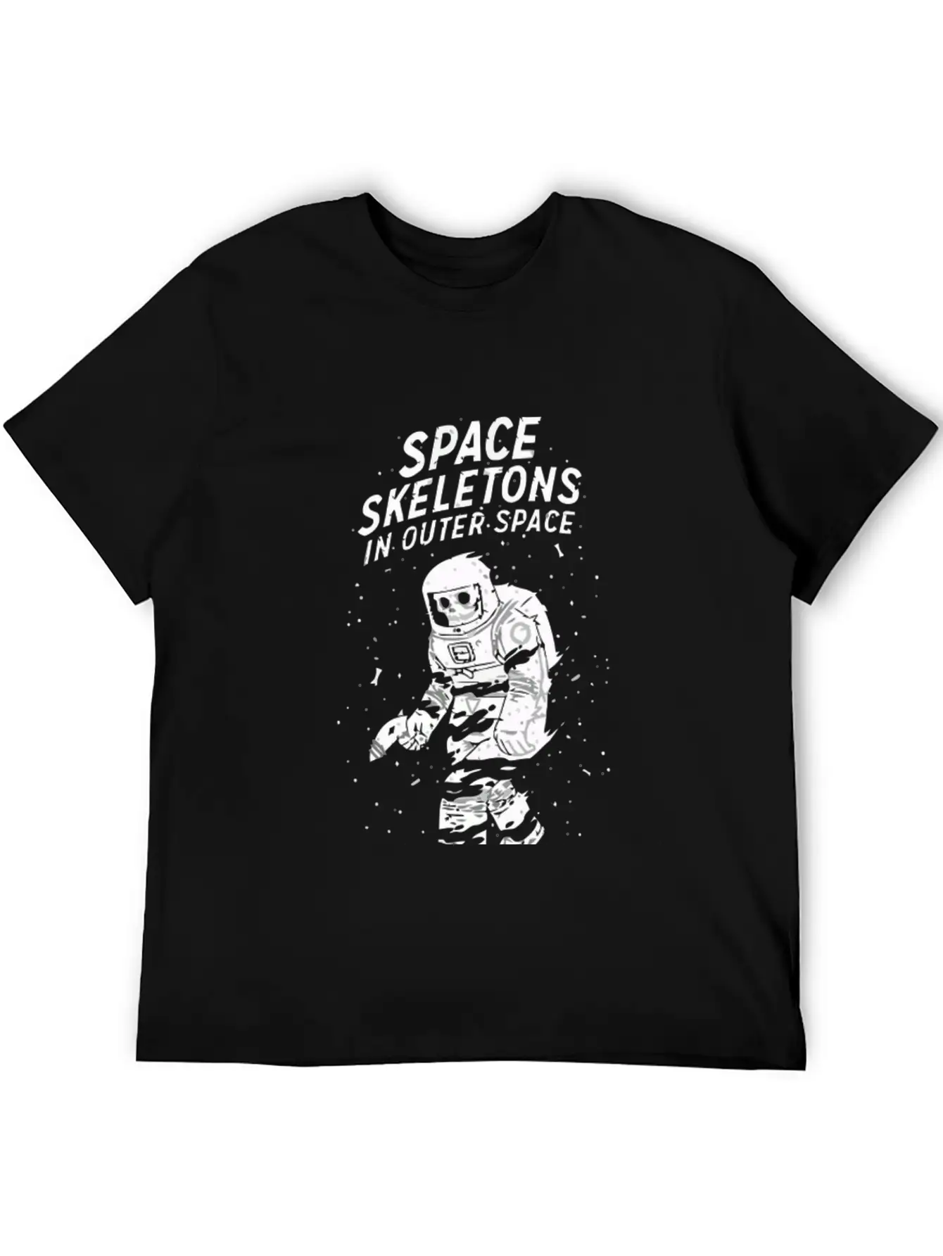 Space Skeletons In Outer Space Unisex Casual T-Shirt – Clean Design For Daily Comfort
