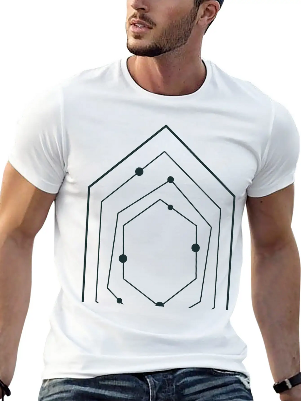 Space STAR Field With Diamond Shape Stars Unisex Casual T-Shirt – Clean Design For Daily Comfort