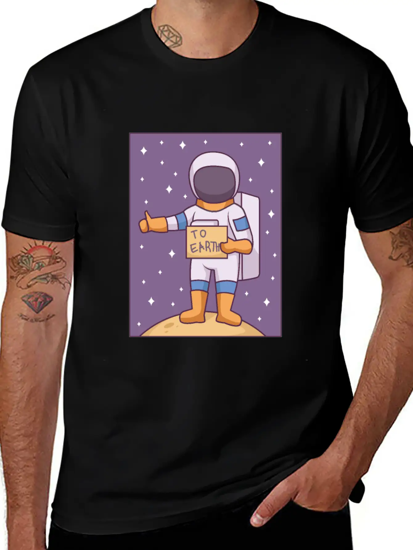 Space Way To Earth Unisex Casual T-Shirt – Clean Design For Daily Comfort
