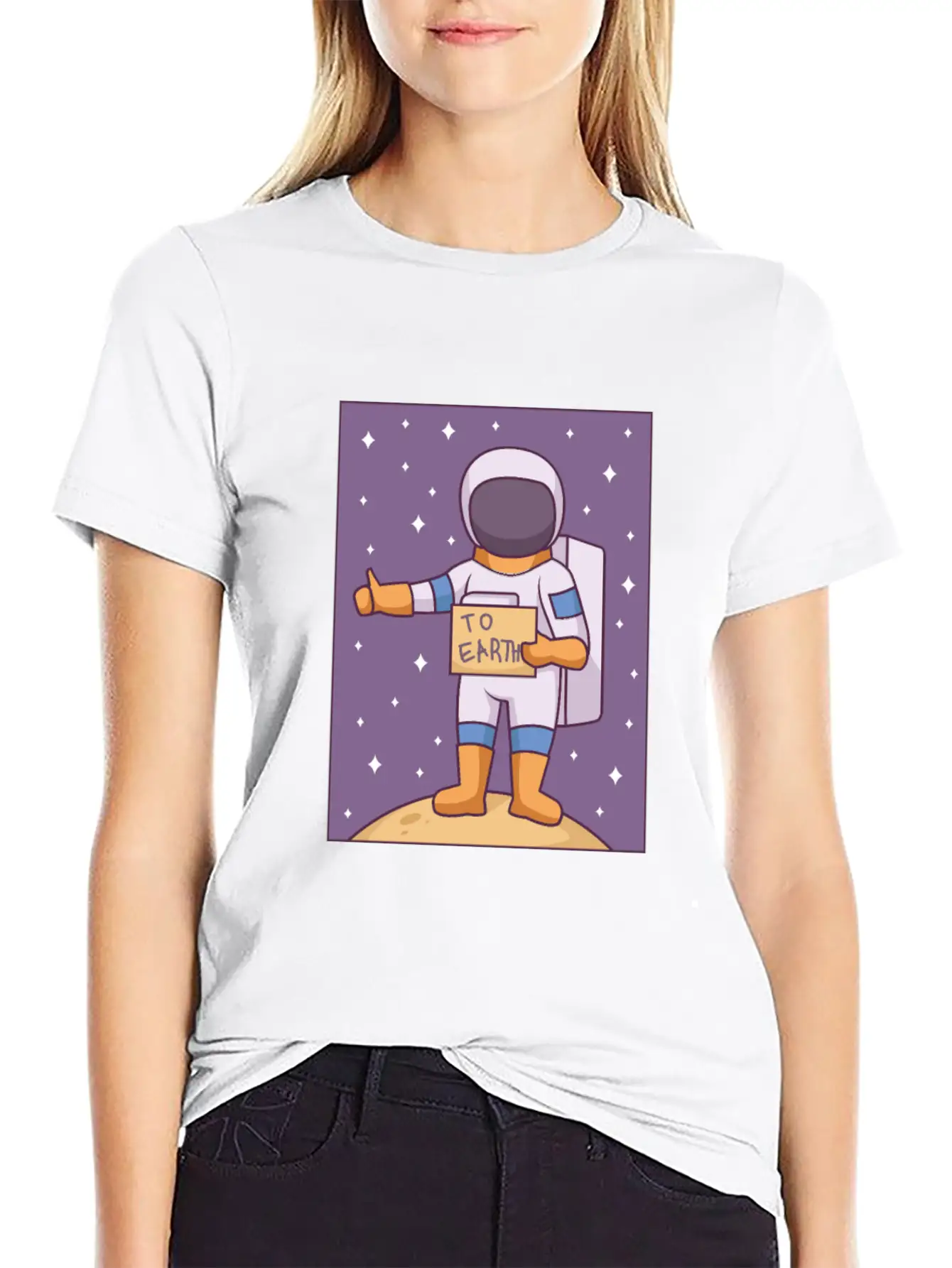 Space Way To Earth Unisex Casual T-Shirt – Clean Design For Daily Comfort