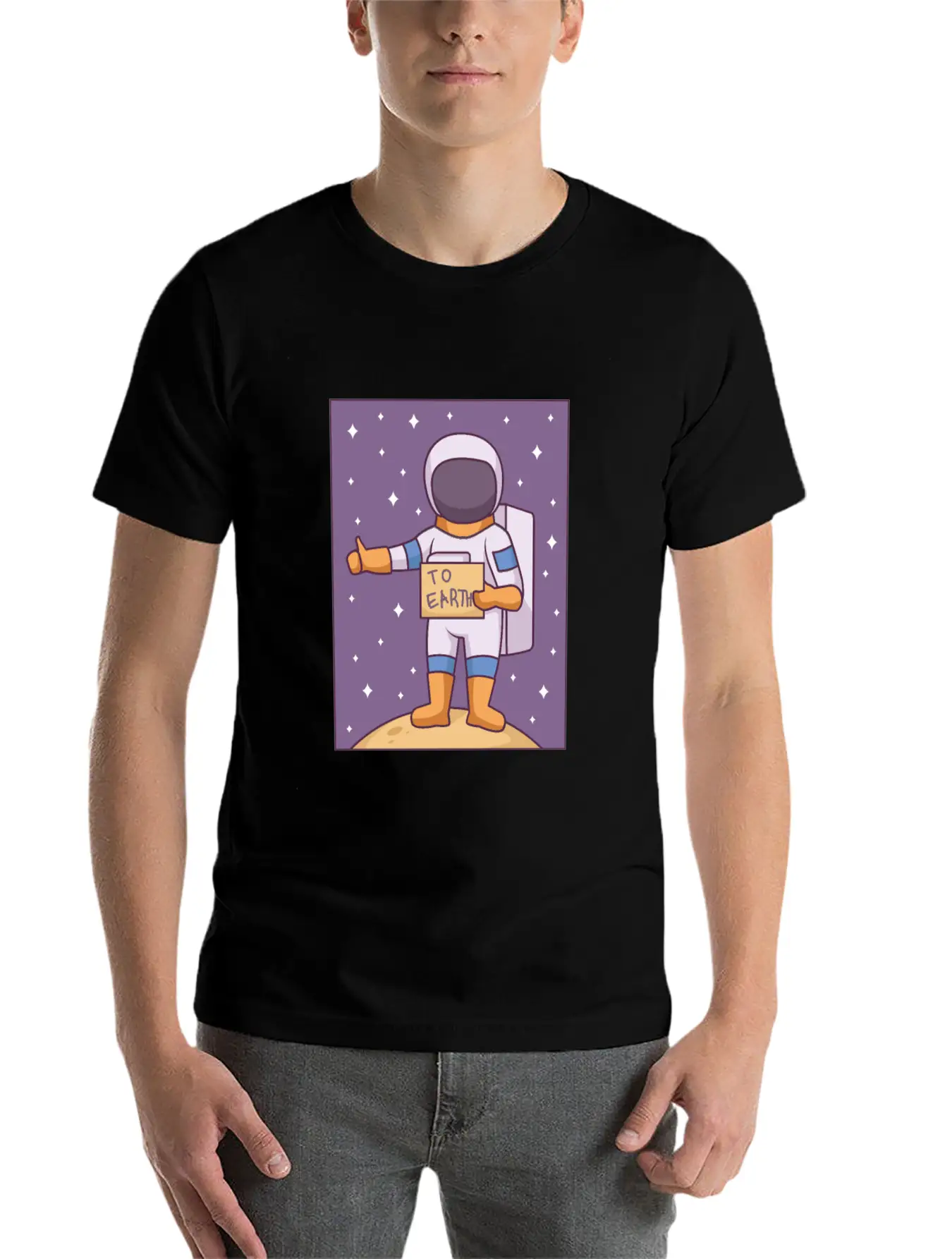 Space Way To Earth Unisex Casual T-Shirt – Clean Design For Daily Comfort