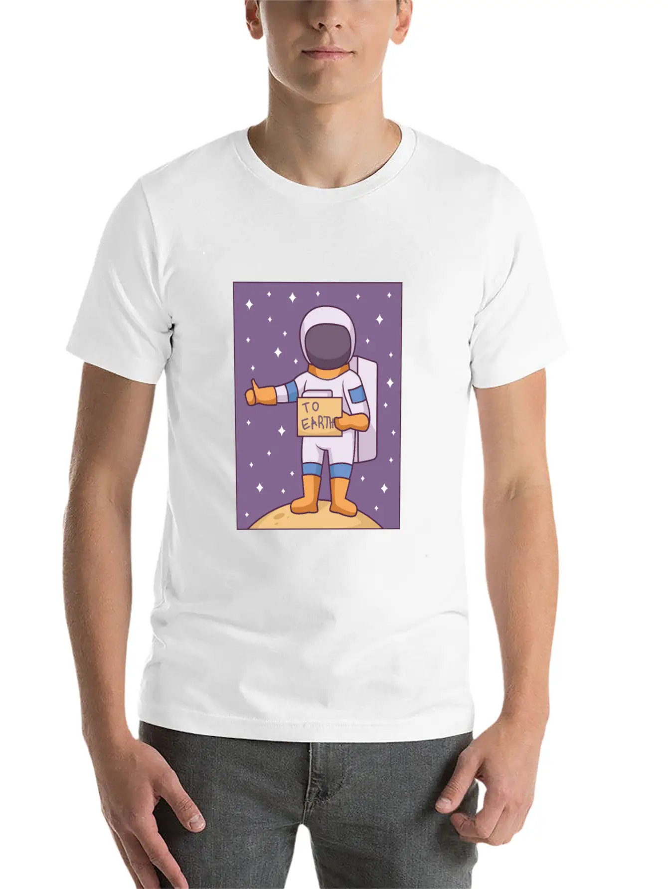 Space Way To Earth Unisex Casual T-Shirt – Clean Design For Daily Comfort