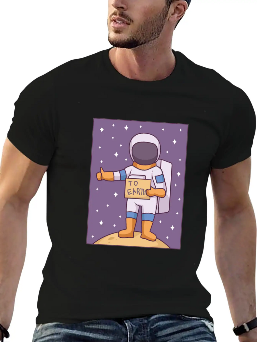 Space Way To Earth Unisex Casual T-Shirt – Clean Design For Daily Comfort
