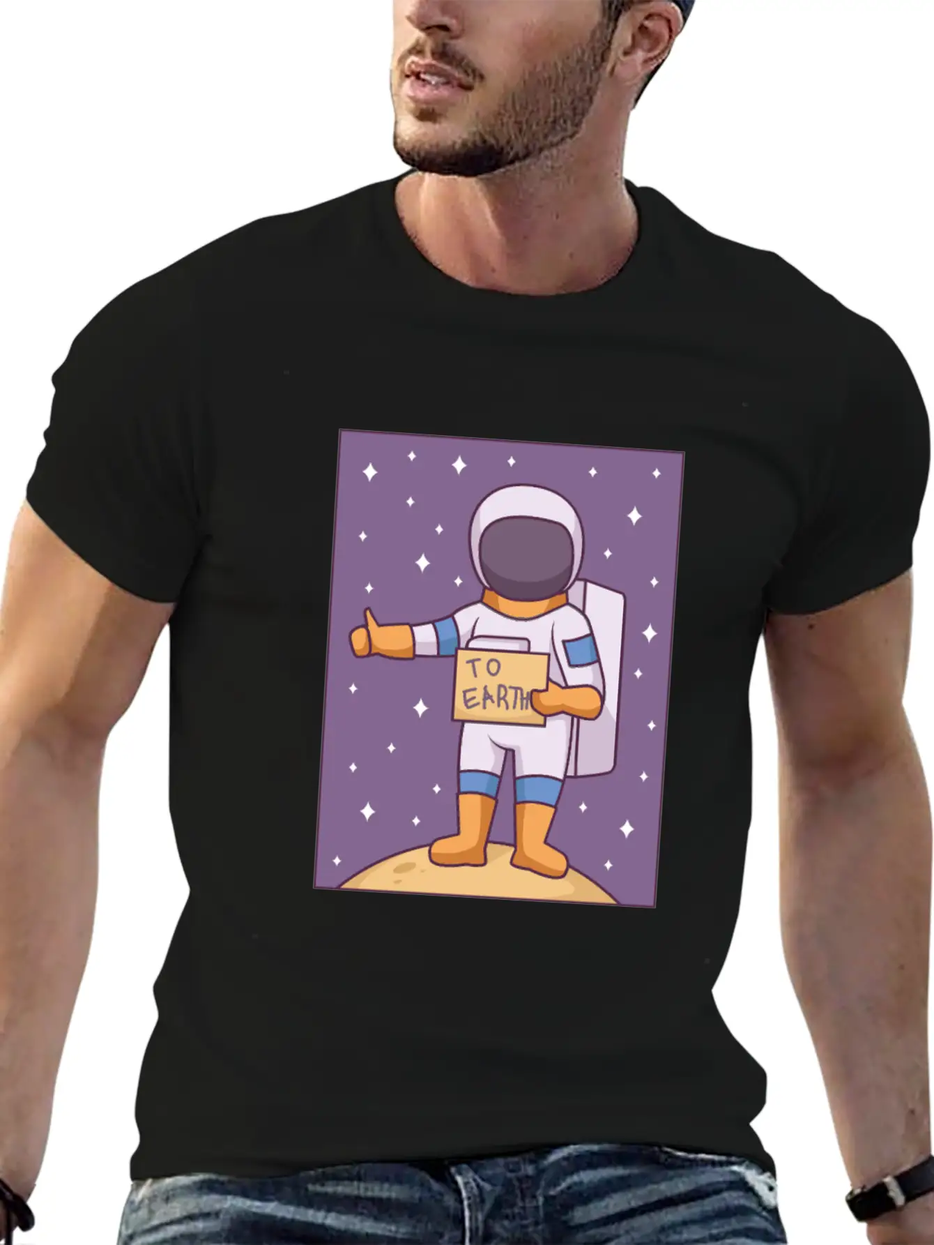 Space Way To Earth Unisex Casual T-Shirt – Clean Design For Daily Comfort