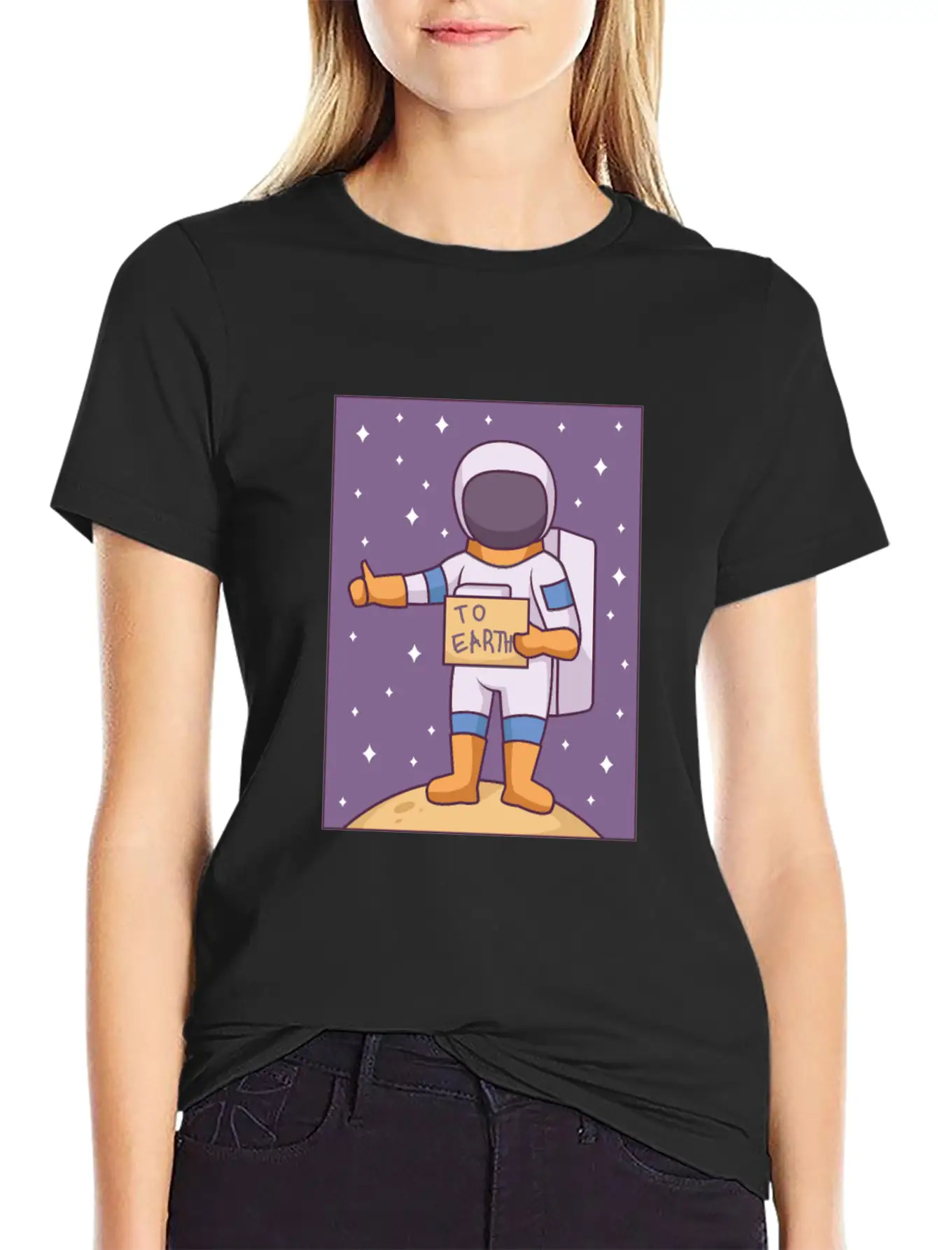 Space Way To Earth Unisex Casual T-Shirt – Clean Design For Daily Comfort