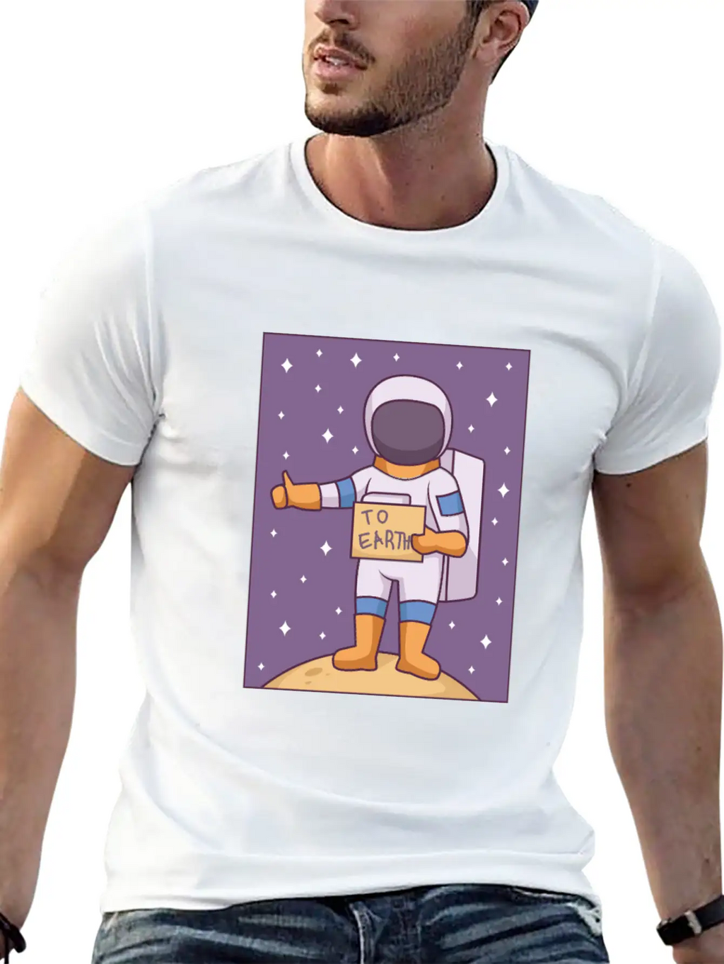Space Way To Earth Unisex Casual T-Shirt – Clean Design For Daily Comfort