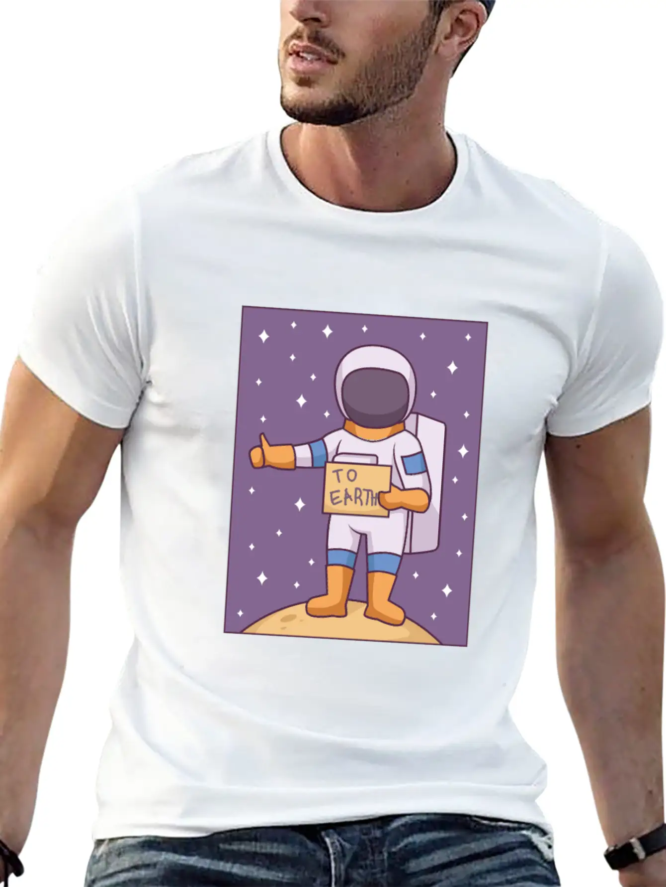 Space Way To Earth Unisex Casual T-Shirt – Clean Design For Daily Comfort