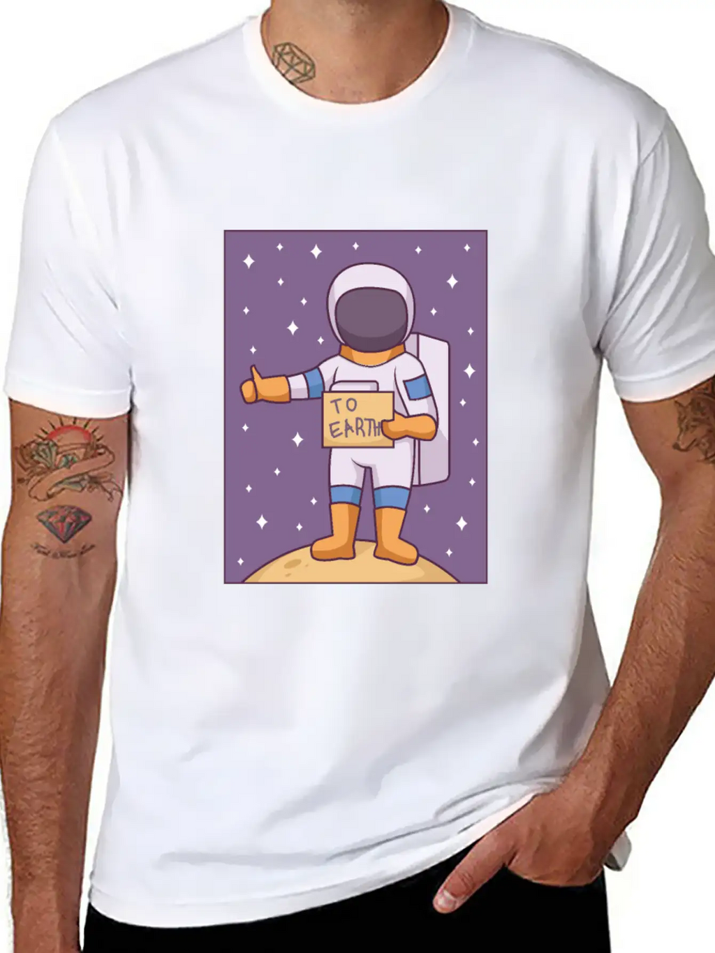 Space Way To Earth Unisex Casual T-Shirt – Clean Design For Daily Comfort