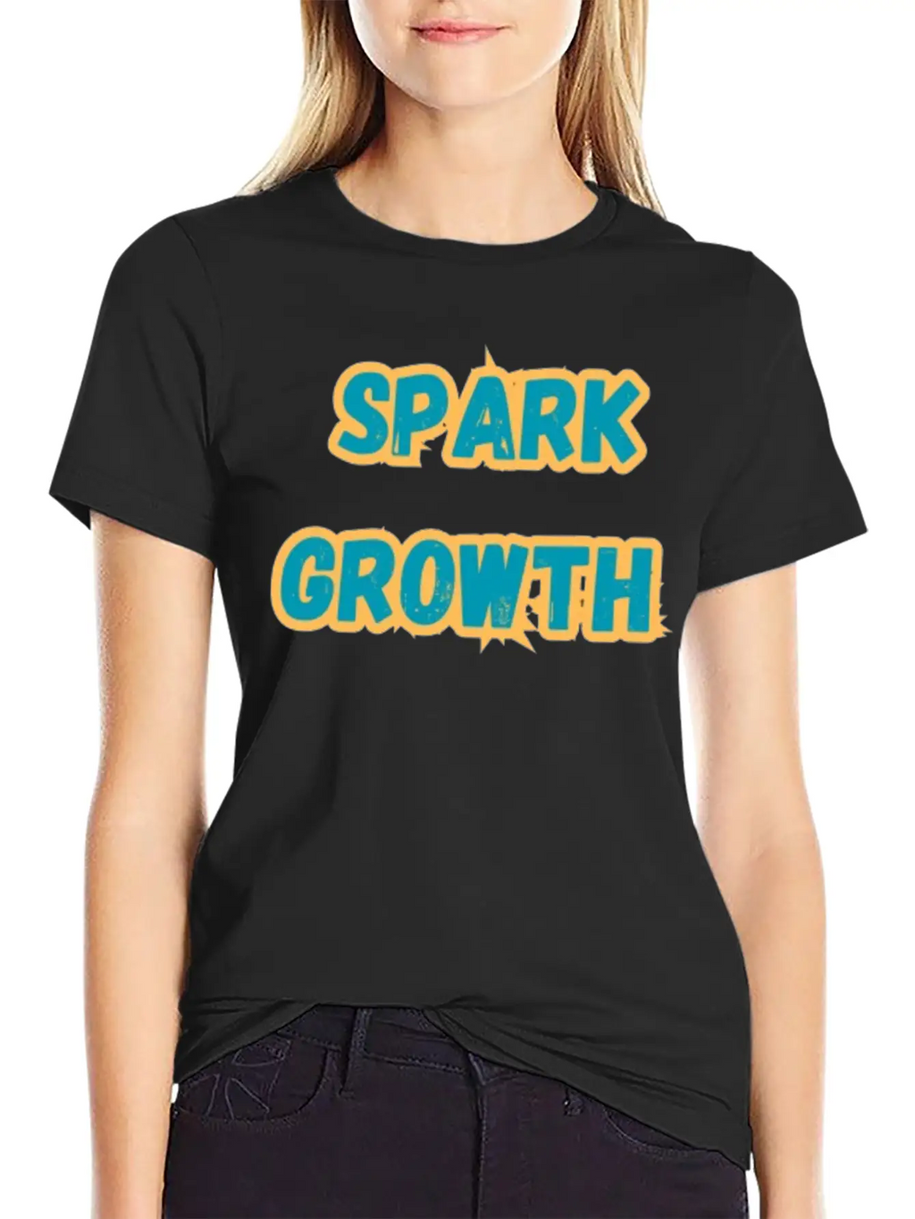 SPARK GROWTH Breathable Soft Cotton T-Shirt – Timeless Casual Look