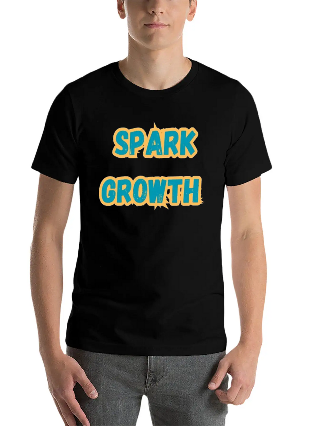 SPARK GROWTH Breathable Soft Cotton T-Shirt – Timeless Casual Look