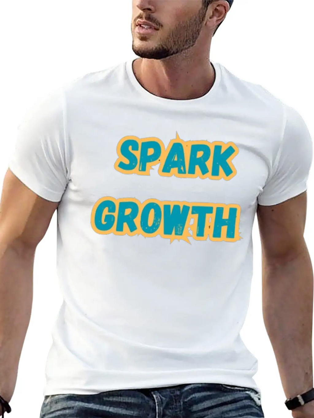 SPARK GROWTH Breathable Soft Cotton T-Shirt – Timeless Casual Look