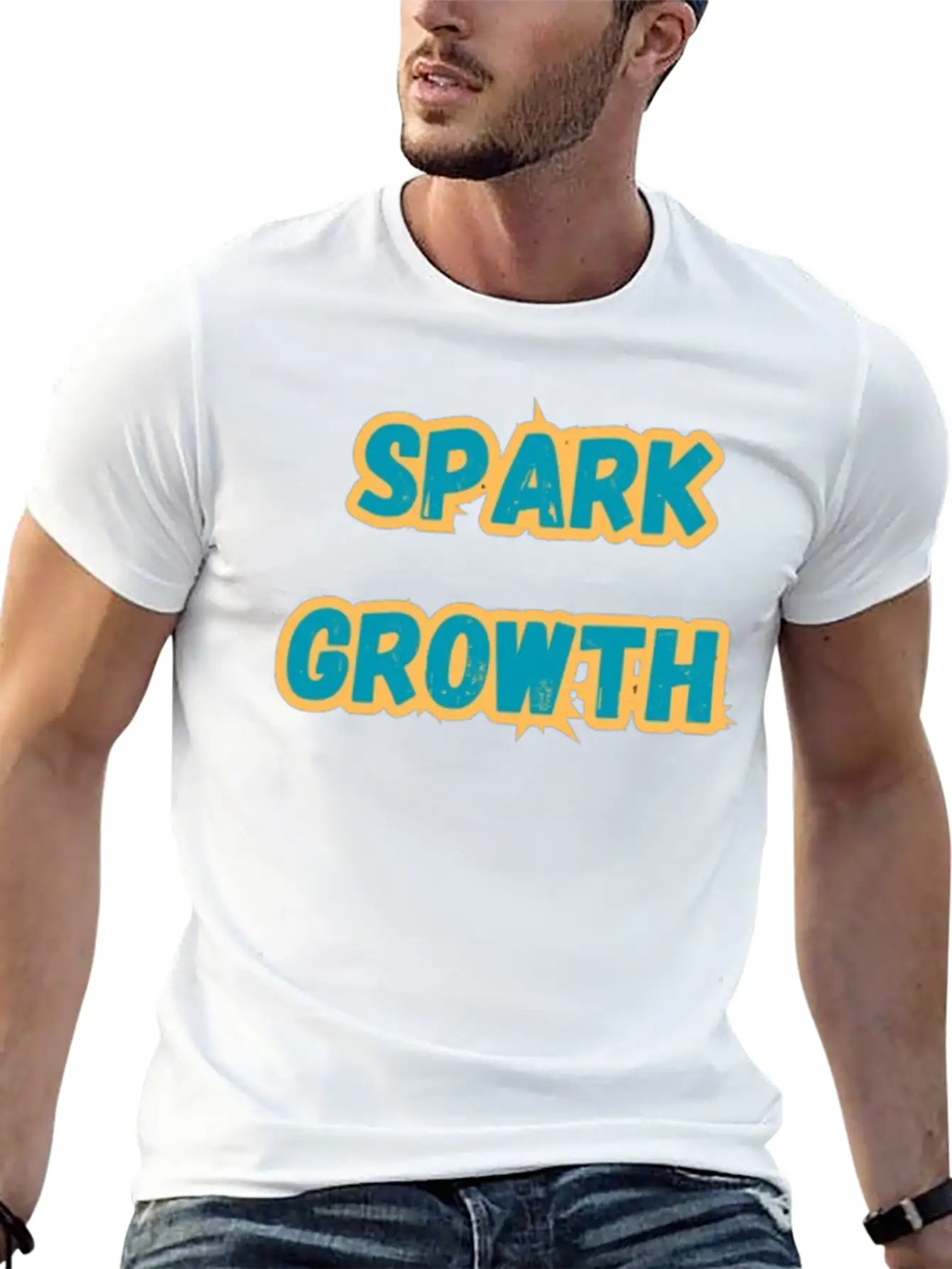 SPARK GROWTH Breathable Soft Cotton T-Shirt – Timeless Casual Look
