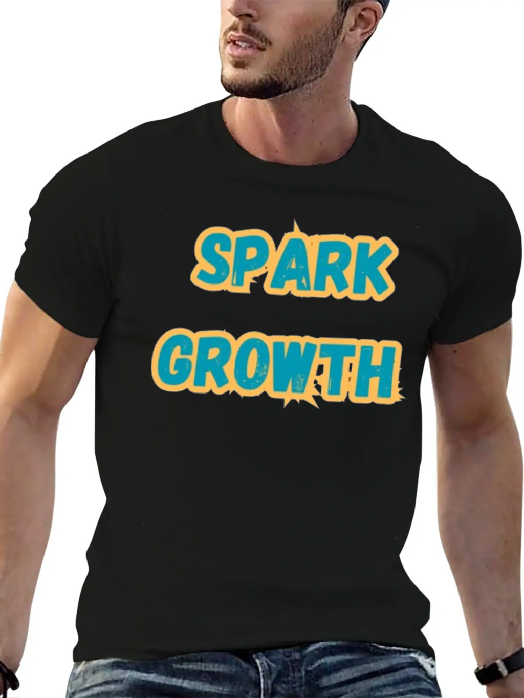 SPARK GROWTH Breathable Soft Cotton T-Shirt – Timeless Casual Look