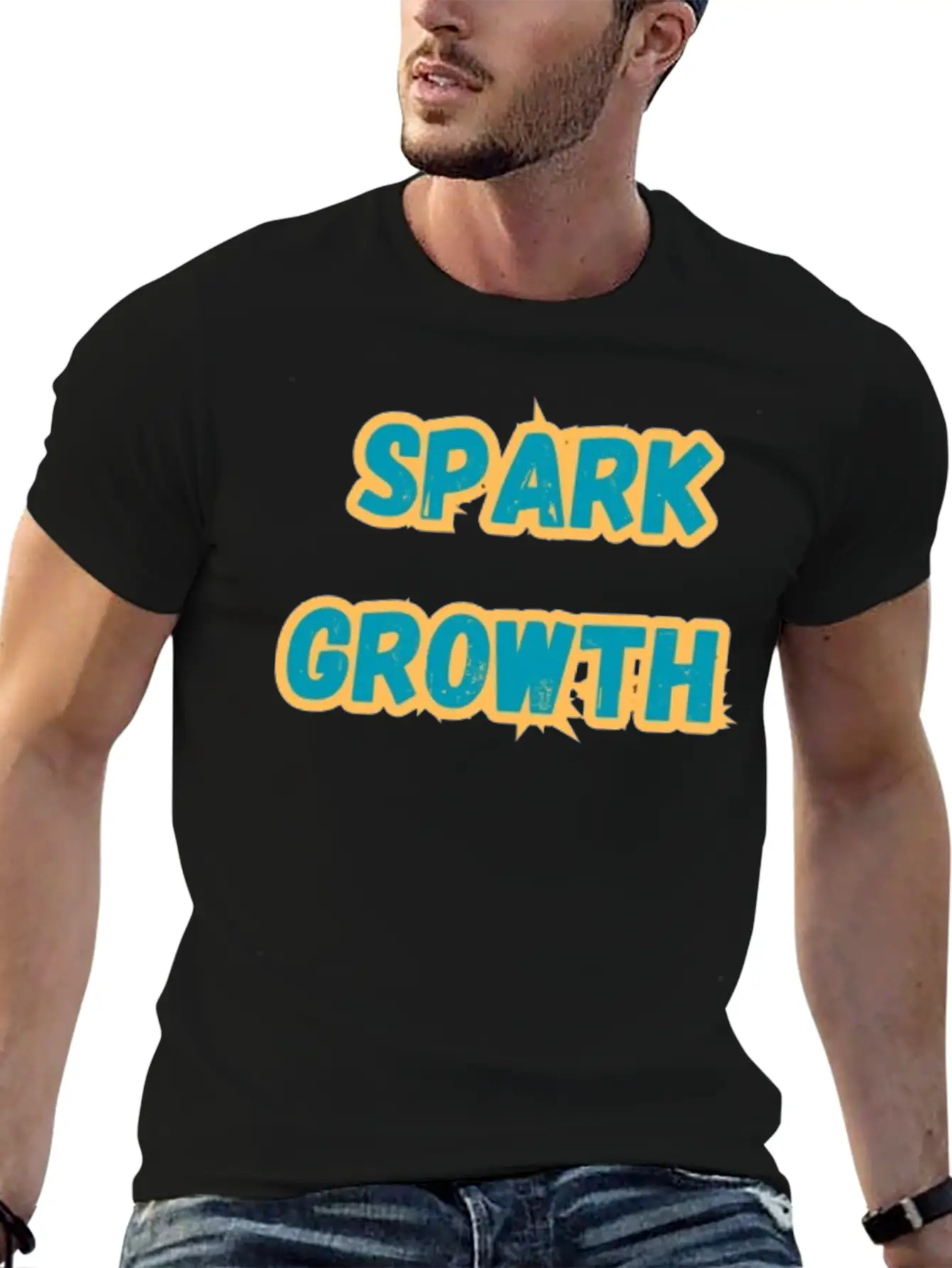 SPARK GROWTH Breathable Soft Cotton T-Shirt – Timeless Casual Look