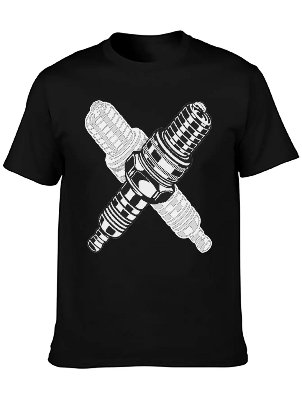 Spark Plug Unisex Short Sleeve Soft Cotton T-Shirt – Casual Everyday Wear